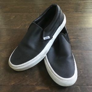 VANS leather perforated slip-on’s